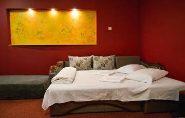 Фото номера Улучшенный двухместный номер с 2 отдельными кроватями Отель Hotel Decebal Bistrita г. Бистрица 7