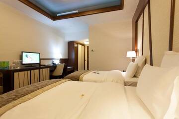 Фото номера Стандартный двухместный номер с 2 отдельными кроватями Отель Metropolis Hotel г. Бистрица 4