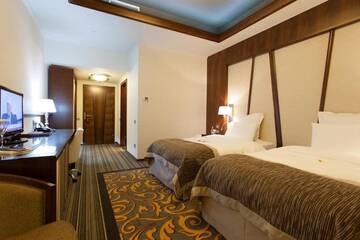 Фото номера Стандартный двухместный номер с 2 отдельными кроватями Отель Metropolis Hotel г. Бистрица 2